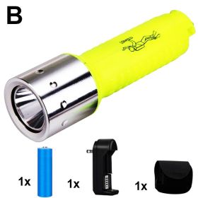 ZK20 LED Diving Flashlight 18650 Waterproof Torch Lamp Professional Scuba for Outdoor Diving Swim Under Water Sport Dropshipping (Emitting Color: Battery Charger)
