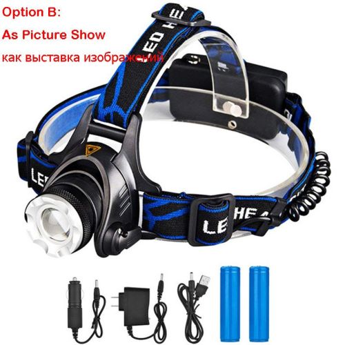 ZK20 Rechargeable Waterproof Flashlight Zoomable 3 Modes LED Head Lamp Work LED Helmet Flash Light Torch Flashlight