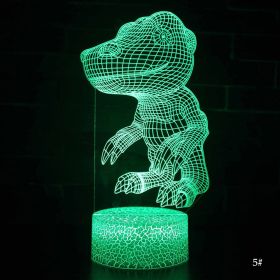 Christmas Kid Gift Remote&Touch Control 3D LED Night Light Dinosaur series 7/16 Colors Change LED Table Desk Lamp Home Decor D30 (Lampshade Color: 5 Monster agomon, Emitting Color: 16Color Remote)
