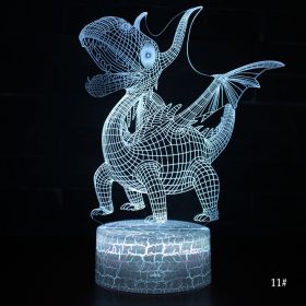Christmas Kid Gift Remote&Touch Control 3D LED Night Light Dinosaur series 7/16 Colors Change LED Table Desk Lamp Home Decor D30 (Lampshade Color: 11 Pterosaur, Emitting Color: 16Color Remote)