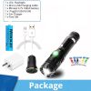 Z20 Ultra Bright LED Flashlight With XP-L V6 LED lamp bead Waterproof Torch Zoomable 4 lighting mode Multi-function USB charging