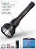 Trustfire T70 Ultra Powerful Hunting LED Flashlight 2300LM 1KM Range Tactical 18650 Spotlight Torch Self-defense For Search Camp